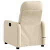 vidaXL Massage Recliner Chair Cream Fabric - 4 of 4