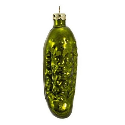 Kurt Adler Noble Gems Glass Pickleball Pickle Ornament - Thumbnail 5