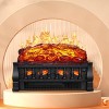 Kismile 21" Electric Fireplace Logs Set Heater,Realistic Flames, Overheated Protection, Realistic Ember Bed for Home and Office, 750W/1500W - 2 of 4