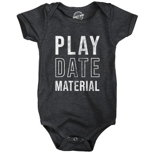 Play Date Material Baby Bodysuit Funny Kids Playing Joke Jumper For Infants - Crazy Dog Baby Bodysuit - 1 of 4