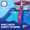 Sunny & Fun Four Corner Inflatable Water Slide Park with Climbing Wall, Slide & Deep Pool - Red/Blue - 4 of 4