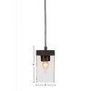 Toltec Lighting Nouvelle 1 - Light Pendant in  Espresso with 4" Square Clear Bubble Shade - 2 of 2