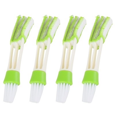 Unique Bargains Car Vehicle Air Conditioner Vent Outlet Double-Head Dust Cleaning Brush 4 Pcs