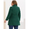 Agnes Orinda Women's Plus Size Winter Fashion Double Breasted with Pockets Warm Pea Coats - image 4 of 4