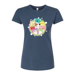 Women's - Squishmallows - Rainbow Circle Group Fitted Graphic T-Shirt - 1 of 2