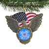 Kurt S. Adler 3.5 Inch U.S. Coast Gurad Seal Christmas Eagle American Flag Tree Ornaments - 3 of 3