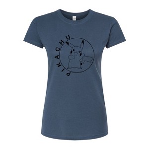 Women's - Pokémon - Pikachu Circle Fitted Graphic T-Shirt - 1 of 3