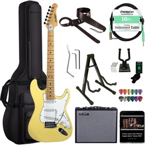 Sawtooth Vanilla Cream ES Series Electric Guitar w/ Vintage Cream Pickguard - Includes: Accessories, Amp & Gig Bag - 1 of 4