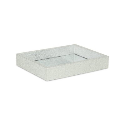 Cheung's Labai Mini Shagreen Mirror Tray Silver