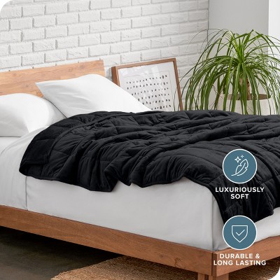 Black Minky Fleece Weighted Blanket 40"x60" 10lbs