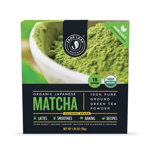 Jade Leaf - Organic Japanese Matcha Green Tea Powder, Classic Culinary  Grade (For Blending & Baking) - Cultured Food Life