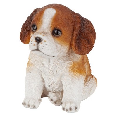 Design Toscano Red & White Cavalier King Charles Puppy Partner Collectible Dog Statue - Multicolored
