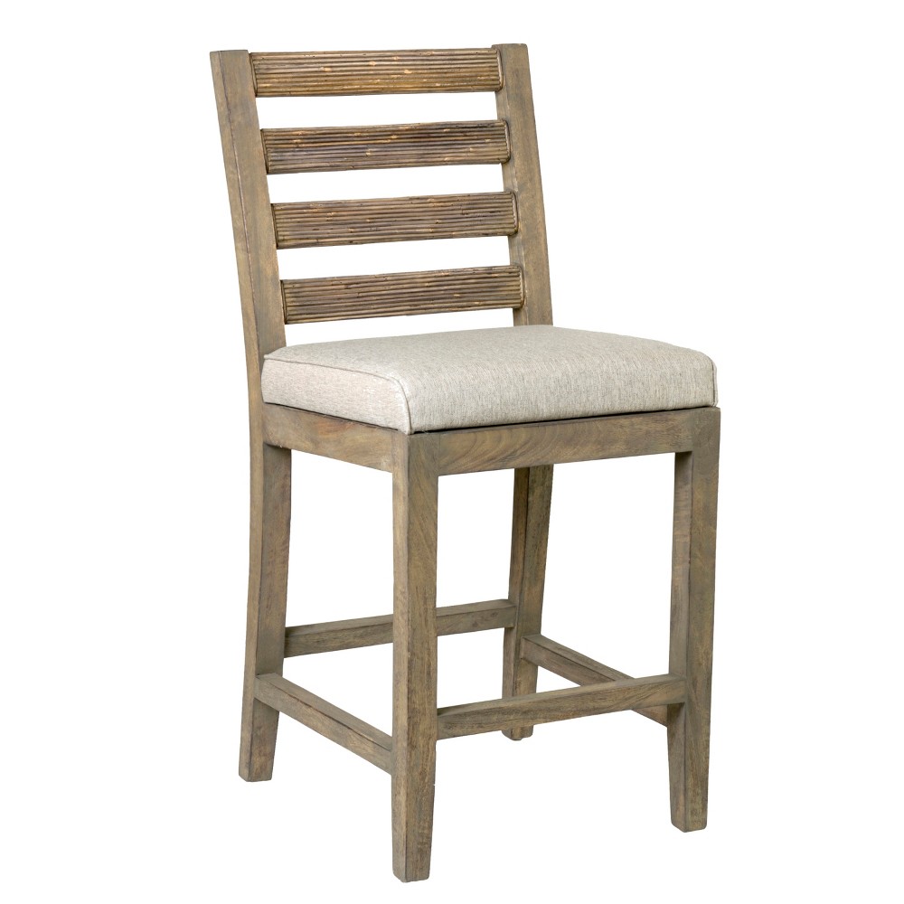 Otto Mango Wood Counterstool Gray - East At Main, Adult Unisex