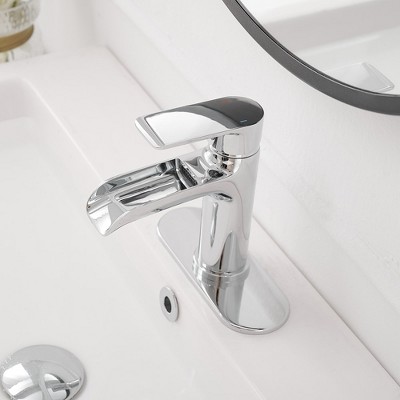 Polished Chrome Single Handle Waterfall Bathroom Faucet
