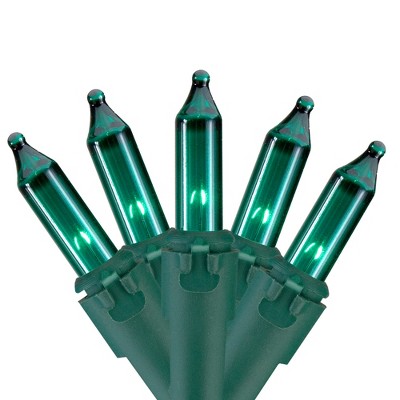 Northlight 50 Count Teal Green Mini Christmas Light Set, 17 ft Green Wire