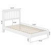 AFI Furnishings Becket Twin Solid Wood Low Profile Platform Bed, White - 2 of 4