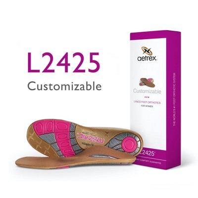 Aetrex Women's Customizable Posted Orthotics W/ Metatarsal Support