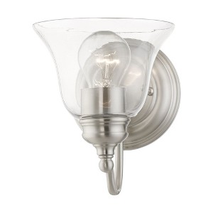Livex Lighting Moreland 1 - Light Vanity in  Brushed Nickel - 1 of 4
