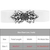 INSPIRE CHIC Women's Elastic Stretchy Vintage Elegant Rose Flower Rhinestone Belt - 4 of 4