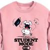 Boys' - Peanuts - Snoopy Flipping Student Mode Off Graphic Long Sleeve Fleece Sweatshirt - 2 of 4