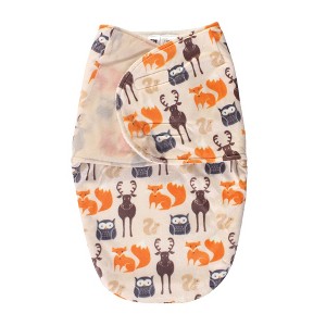 Hudson Baby Infant Boy Plush Swaddle Wrap, Forest, 0-3 Months - 1 of 2
