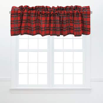C&F Home Arlington Plaid Red Valance Collection