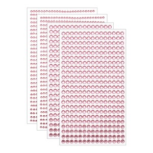 Unique Bargains Acrylic Self-Adhesive Craft Decorative 4 Sheets Rhinestone Stickers - 1 of 4