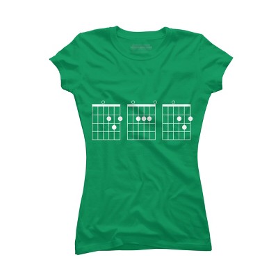 Junior's Design By Humans Rocking Dad Guitar Chords By HoangCathrine T-Shirt