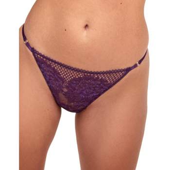 Women's Lace And Mesh Cheeky Lingerie Underwear - Auden™ Purple : Target