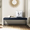Jakob 50" Wide Contemporary Upholstered Faux Leather Bench with Button-tufted|ARTFUL LIVING DESIGN - 3 of 4