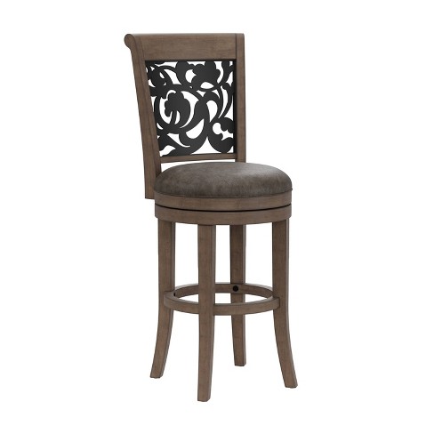 30 75 Bennington Wood Bar Height, Wooden Swivel Counter Stools With Back