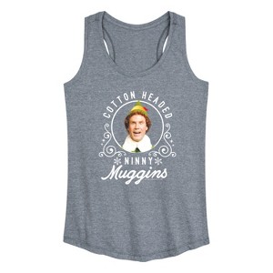Women's - ELF - Christmas Ninny Muggins Graphic Racerback Tank - 1 of 4