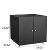 Printer Stand with Storage, Copier Printer Cabinet with 2 Doors Mobile Steel File Cabinet Rolling Storage Cabinet on Wheels for Home Office - 2 of 4