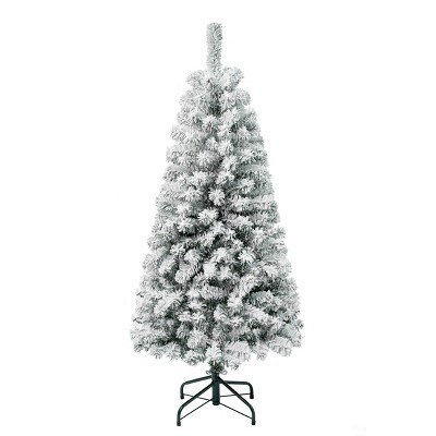 National Tree Company First Traditions 4.5' Unlit Flocked Acacia Hinged ...