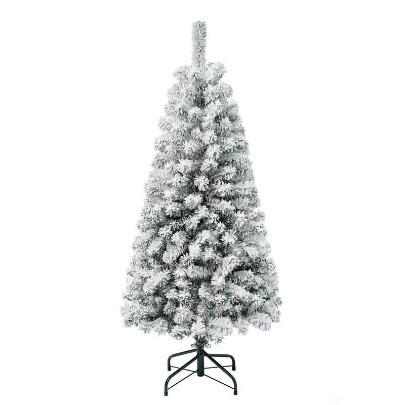 National Tree Company First Traditions Unlit Flocked Acacia Hinged Artificial Christmas Tree, 1 of 5