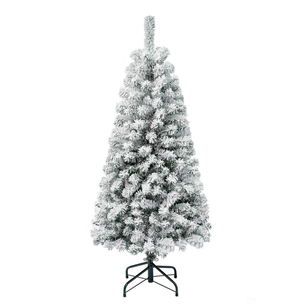 Photos - Garden & Outdoor Decoration National Tree Company First Traditions 4.5' Unlit Flocked Acacia Hinged Ar 