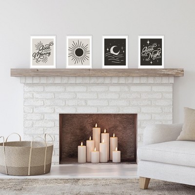Good Morning Good Night Linen Paper Wall Art Set