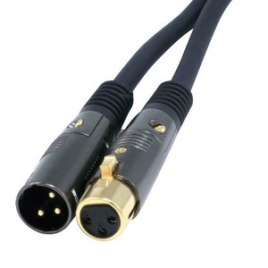 Monoprice XLR Male to XLR Female Cable [Microphone & Interconnect] - 1.5 Feet | Gold Plated, 16AWG - Premier Series - 1 of 4