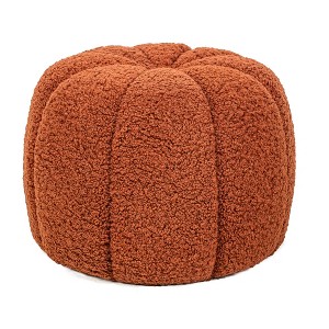 Nordlys Bouclé with Stripes Pouf Vintage Style Upholstery Living Room - 1 of 4