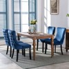 NicBex Modern Velvet Dining Chairs with Tufted  Backstitching Nailhead Trim,Wing-Back Upholstered Accent Chairs for Living Room,Set of 2 - 4 of 4