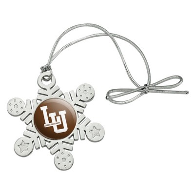 Lehigh University Primary Logo Metal Snowflake Christmas Tree Holiday Ornament