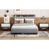 Okak Platform Bed Frame with Upholstered Storage Headboard  Bed with 2 drawers Sockets USB Ports Easy Assembly - 3 of 4