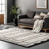 Nuloom Lucia Geometric 5x8 Shag Indoor Area Rug for Living Room Bedroom Dining Room Nursery Kitchen, Beige/Ivory - 2 of 4