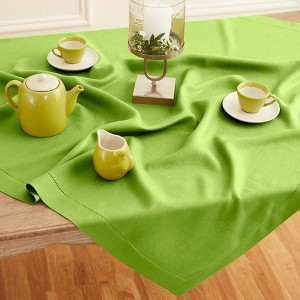 Solino Home Linen Classic Hemstitch Table Throw - 1 of 4
