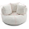 Bean Bag Lounger Modern with High Backrest and Foam Filling for Living Room or Bedroom 45in Wide-3irtyhousy - 4 of 4