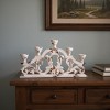 HomeRoots 34" White Distressed Wood Tabletop Five Light Candelabra - 2 of 4
