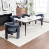 SEYNAR Modern Glam PU Leather Upholstered Dining Chair, Open-Back Accent Chair Set of 4 - 2 of 4