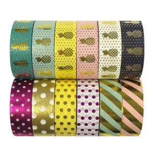 Wrapables Washi Tapes Decorative Masking Tapes, Set of 12 - 1 of 4