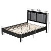 Christopher Knight Home Julina Modern Acacia Wood Upholstered Bed - 3 of 4