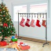 Tangkula Christmas Stocking Holder 46" Metal Stocking Stand with Christmas Decorations Freestanding Stocking Hanger Clothes Rack w/ 10 Hooks - 2 of 4